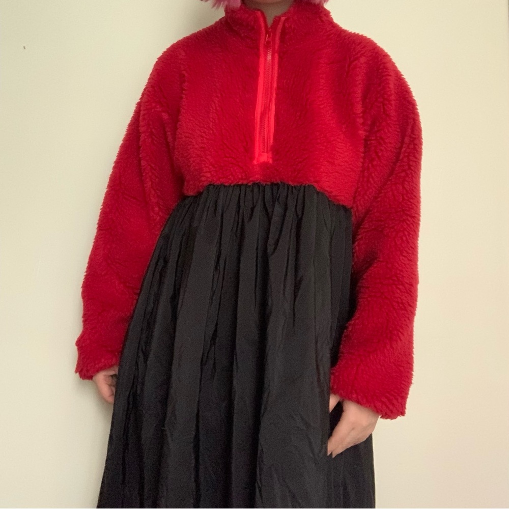 Sandy Liang Downey Fleece Dress NWT